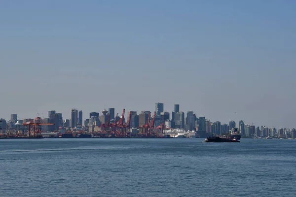 Sällsynt Vinkel Utsikt Över Vancouver Downtown Från Harbourview Park Norra — Stockfoto