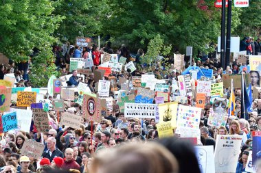 İklim Grevi. Vancouver Bc Kanada 27 Eylül 2019 Cuma 13:00 Belediye