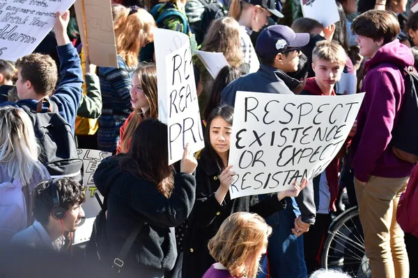 Éghajlat Strike Vancouver Canada Szeptember 2019 Pénteken 1Pm Városháza — Stock Fotó