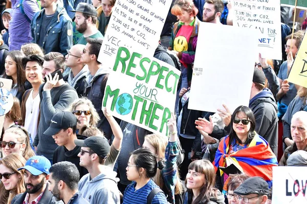 Éghajlat Strike Vancouver Canada Szeptember 2019 Pénteken 1Pm Városháza — Stock Fotó