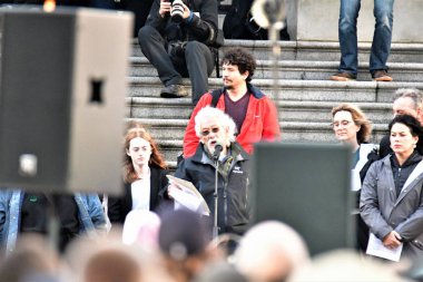 David Suzuki 'nin seçim sonrası ilk iklim grevi konuşması. Vancouver Bc Kanada 25 Ekim 2019 Cuma 11: 00 Sanat galerisinden