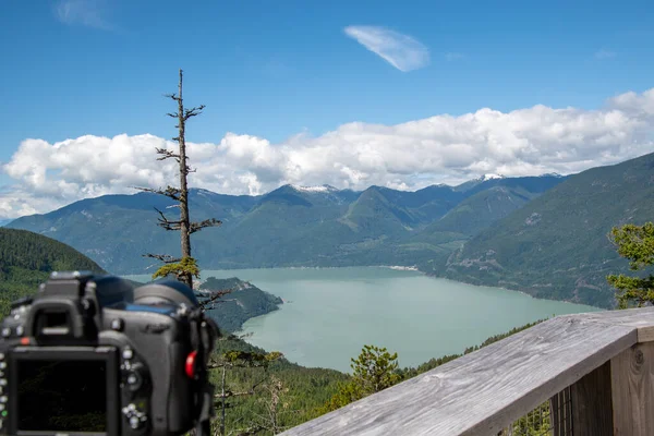 Squamish Denizden Gökyüzü Gondoluna Yakın Bir Körfezin Resmi Squamish Kanada — Stok fotoğraf