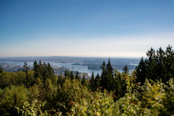 Fotka Centra Vancouveru Pořízená Použitím Efektu Změny Náklonu Severní Vancouver — Stock fotografie