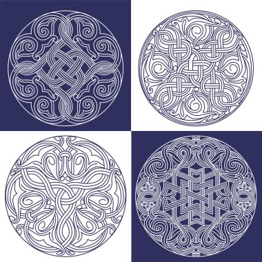 Bizans mimarisinin dairesel süslemelerinin örnekleri.