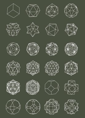 Geometrik vücut. Polihedra 'nın yapısı. İçerik çizimi.