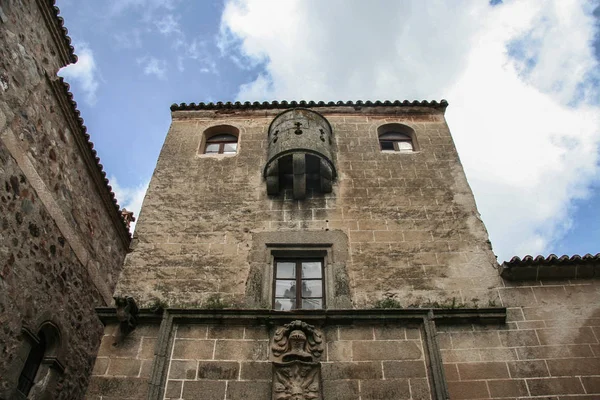 Mansão Sol Bairro Histórico Cáceres Espanha — Fotografia de Stock