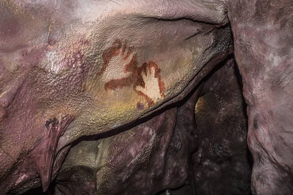 Cáceres Espanha Maio 2018 Maltravieso Cave Replica Neanderthals Four Fingers — Fotografia de Stock