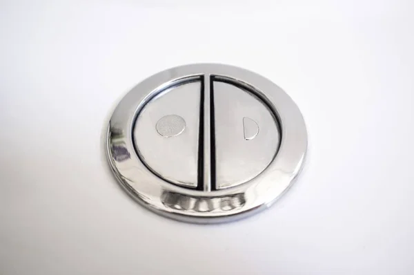 Válvula Doble Descarga Para Limpiar Con Dos Botones Separados Ahorrar — Foto de Stock
