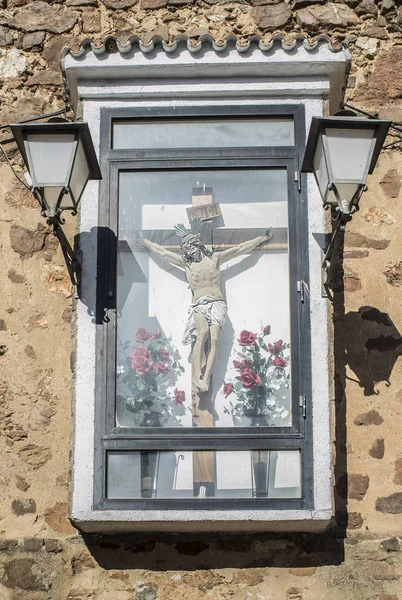 Kostel Las Cruces Století Románský Styl Saceruela Ciudad Real — Stock fotografie