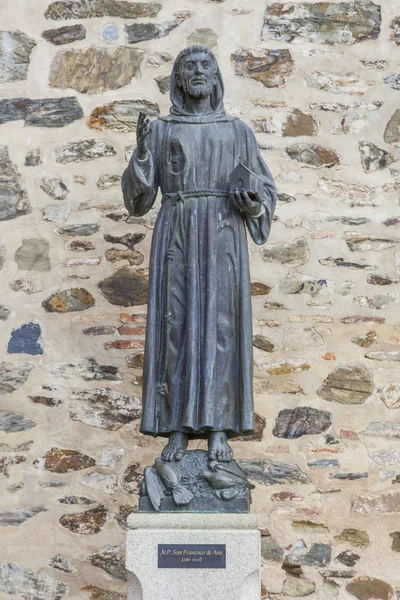 Guadalupe Spanien September 2017 Francis Von Assisi Bronzestatue Eingang Zum — Stockfoto