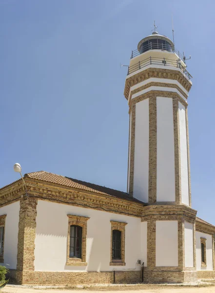 Városi Világítótorony Épület Mazagon Costa Luz Huelva Régió Andalúzia Spanyolország — Stock Fotó