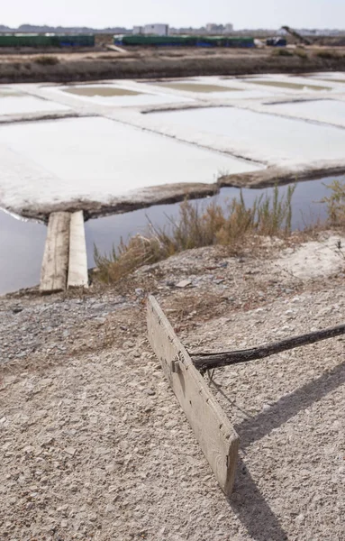 Isla Cristina Saltworks Huelva Spanya Geleneksel Komisyon Ahşap Aracı — Stok fotoğraf