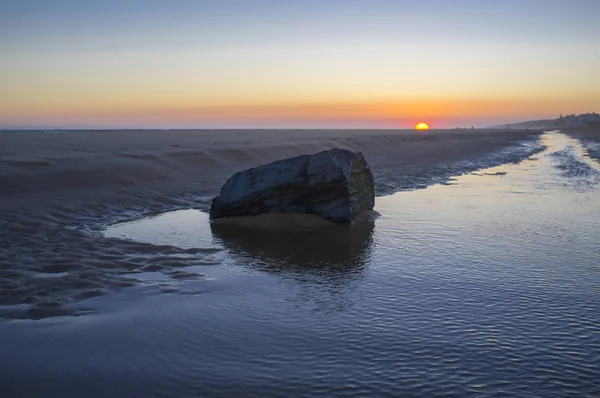 Matalascanas Meereslandschaft Bei Sonnenuntergang Huelva Andalusien Spanien — Stockfoto