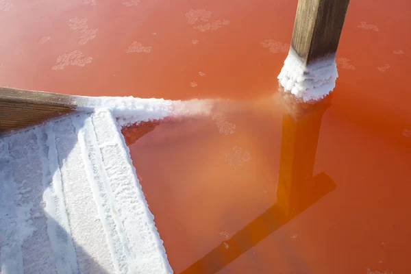 Naturligt Magnesium Bad Pool Isla Cristina Traditionella Saltworks Huelva Spanien — Stockfoto