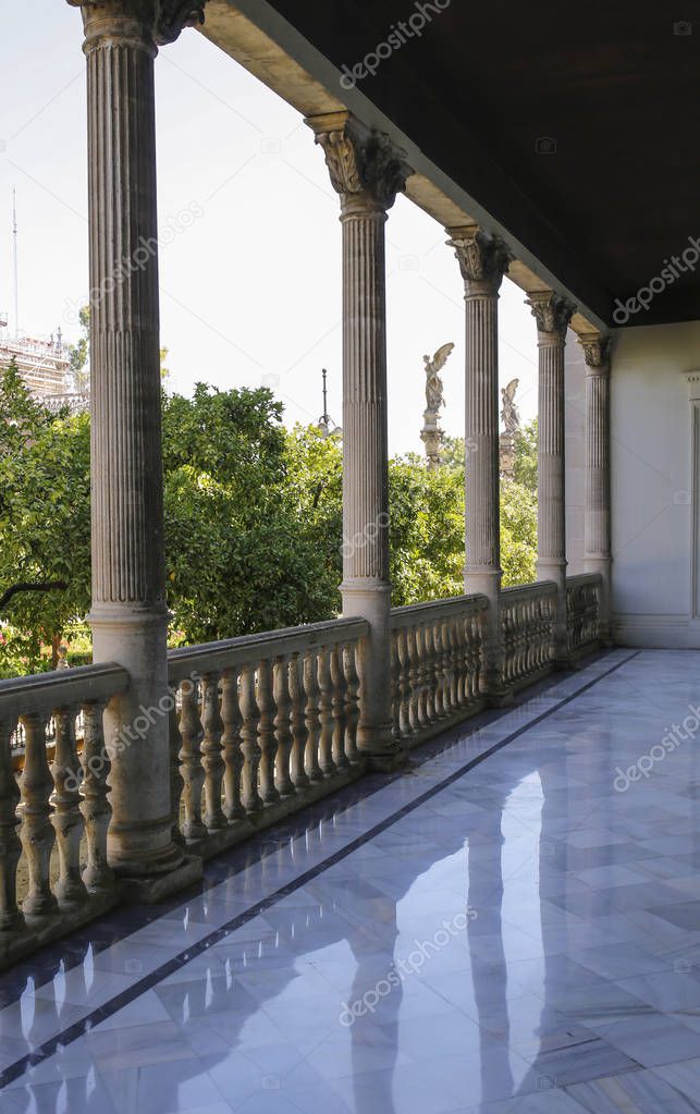 Seville Archaeological Museum Porch, Andalusia, Spain