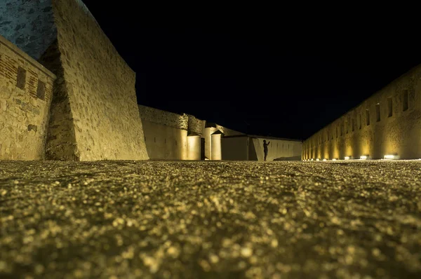 Форт Сан Кристобаль Недавно Отреставрированный Ночной Выстрел — стоковое фото
