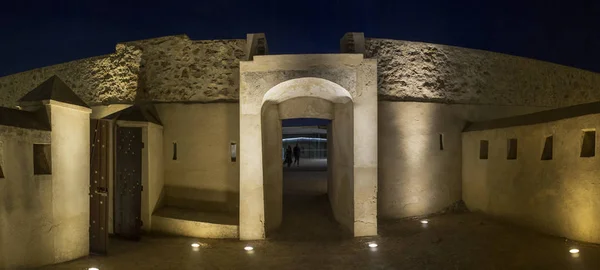 Fort San Cristobal Befestet Dør Badajoz Spania Nattskudd – stockfoto