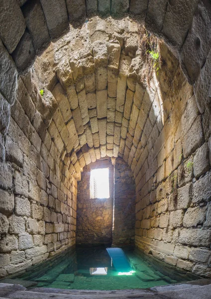 Romeinse Waterreservoir Bij Alcazaba Arab Citadel Merida Extremadura Spanje — Stockfoto