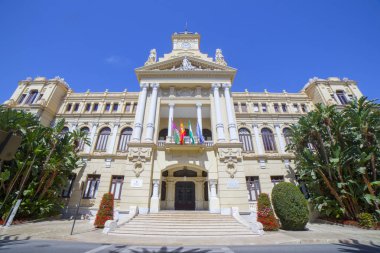 Town Hall Building of Malaga, capital of the Costa del Sol. Andalusia, Spain clipart