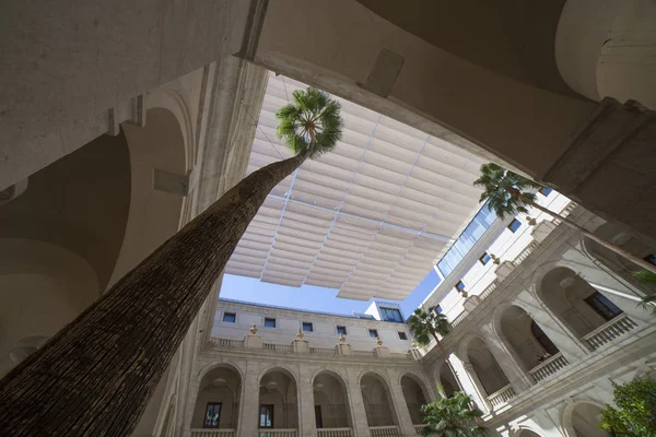 Malaga Spanien September 2018 Palacio Aduana Zentraler Porticoed Patio Malaga — Stockfoto