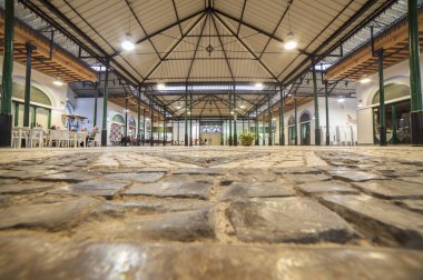 Tavira, Portugal - October 14th, 2018: Tavira Old Market or Mercado da Ribeira, Algarve, Portugal