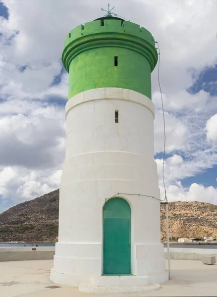 カルタヘナ ムルシア スペインの Curra 緑の灯台 — ストック写真