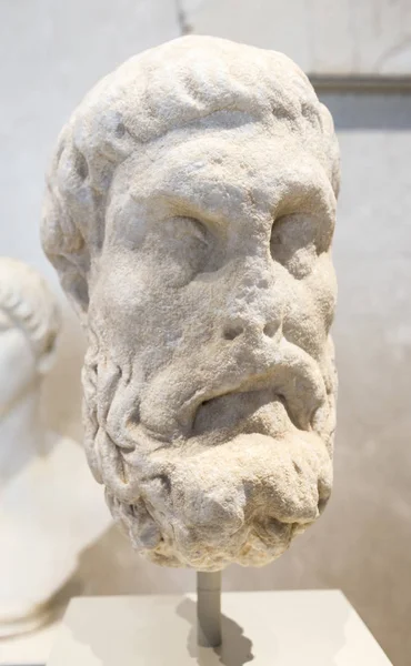 Malaga Spain Sept 21Th 2018 Head Epicurus Ancient Greek Philosopher — Stock Photo, Image