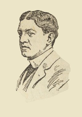 Badajoz, İspanya - 7 Ocak 2019: Portre Ernest Shackleton, kutup explorer. Enciclopedia Autodidactica yayınlanan kitaptan Quebradillas Carles tarafından 1954 yılında çizmek.