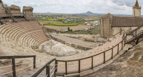 Medellin Spain April 28Th 2018 Medellin Roman Theatre Panoramic Extremadura — Stock Photo, Image