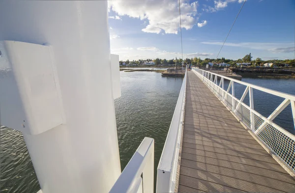 Tavira Insel Fußgängerbrücke Gebaut Auf Dem Landweg Zugang Barril Strand — Stockfoto