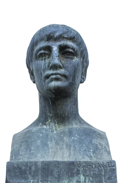 Cordoba Hiszpania Grudzień 2018 Rzymski Poeta Lucan Biust Rzeźby Przez — Zdjęcie stockowe