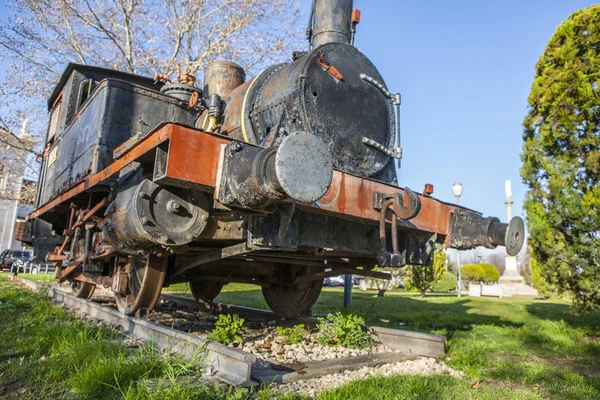 Cordoue Espagne Février 2014 Machine Vieux Vapeur Train Parc Cordoue — Photo