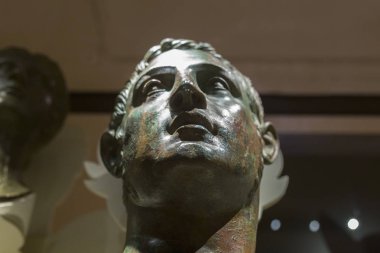 Azaila Head detail. Bronze clipart