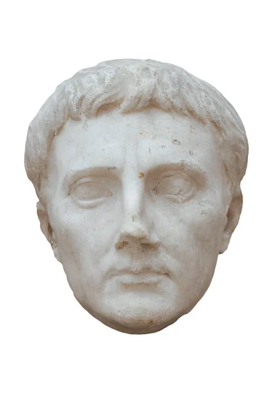 Kejsar Octavius Augustus Head. Tiberius ålder — Stockfoto