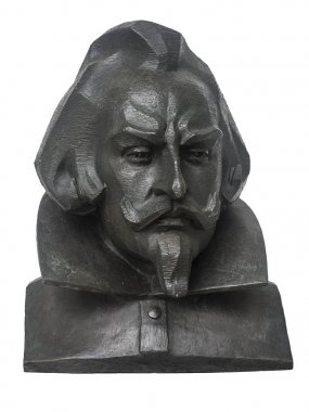 Francisco de Zurbaran bronz büstü