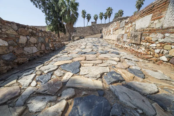 Starożytny rzymski chodnik drogowy — Zdjęcie stockowe