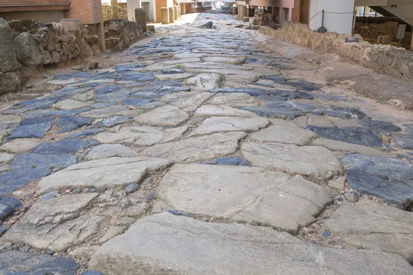 Antigo pavimento rodoviário romano — Fotografia de Stock