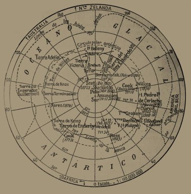 Eski Antarktika Keşif haritası, 1950