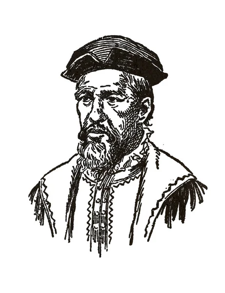 Martin Alonso Pinzon Portrait, Spanish shipbuilder and explorer — Stock Photo, Image