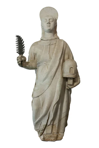 Eulalia von merida statue, isoliert — Stockfoto