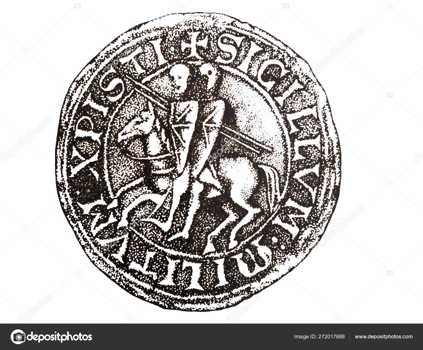 Knights Templar Enamel Shield Handmade Pewter Lapel Pin Badge (H