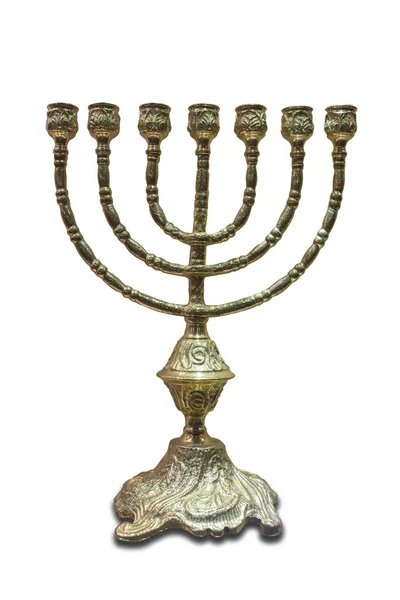 Menorah or seven-lamp Hebrew lampstand — Stock Photo, Image
