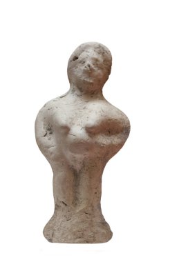 Hamile kadın heykelcik, Terracotta Roma parçası, Merida, İspanya