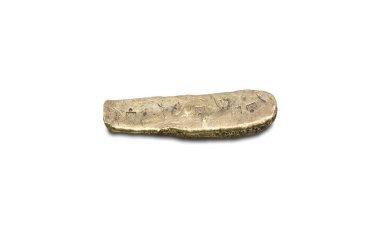 Gold ingot from Spanish America Colonies, 1600 clipart