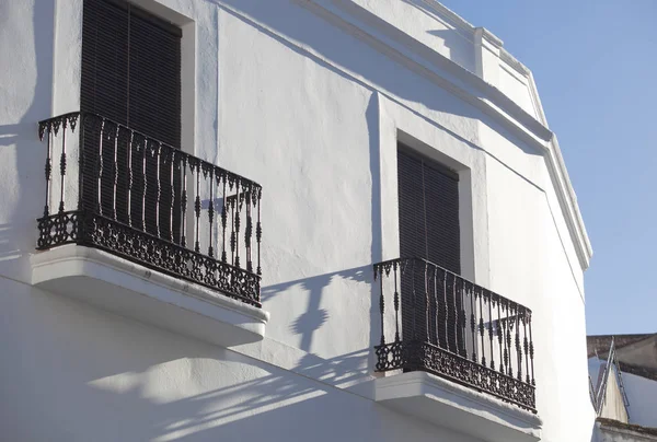 Southwest Spain traditional whitewashed balconies — Stock Photo, Image