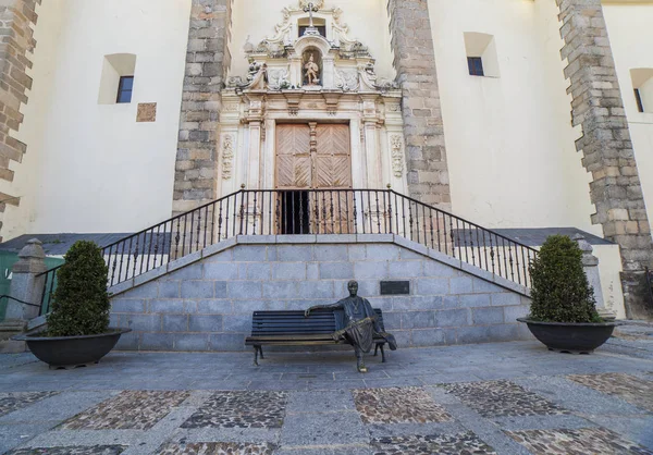 Sculptuur Memorial Naar Heilige Week Jerez Los Caballeros Extremadura Spanje — Stockfoto