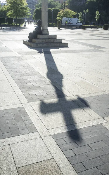Leon Spanya Haziran 2019 San Marcos Meydanı Nda Hacı Anıtı — Stok fotoğraf