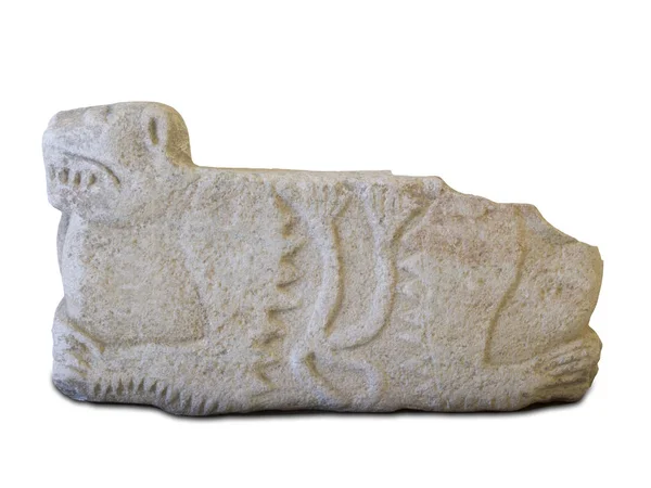 Lion-shape throne stand of 11th Century. Unique known piece of l — Stock Photo, Image
