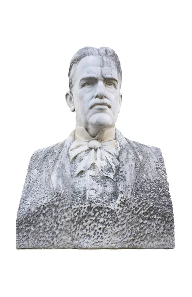 Juan Valera bust, writer born in Cabra, Cordoba, Spain — Stock Photo, Image