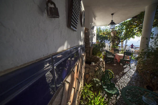 Binnenplaats van Molino De Los Abuelos Hotel, Comares, Malaga, Spanje — Stockfoto